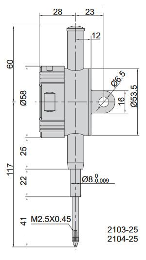 INSIZE IN-2103-25F Digital Indicator With Rotated Display (25.4mm / 1